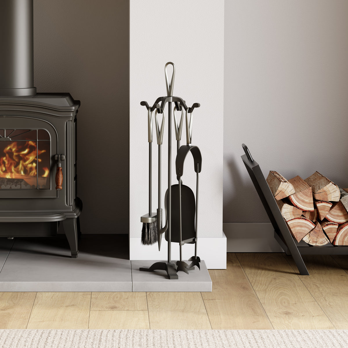 5-Piece Buxton Companion Set - Black & Nickel