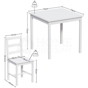 Yorkshire 2-Seater Dining Set - White