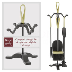 5-Piece Buxton Companion Set - Black & Brass