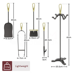 5-Piece Buxton Companion Set - Black & Brass