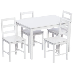 Yorkshire 4-Seater Dining Set - White