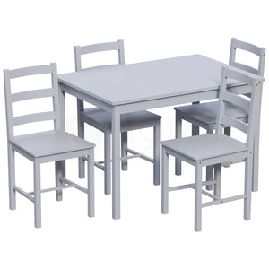 Yorkshire 4-Seater Dining Set - Grey