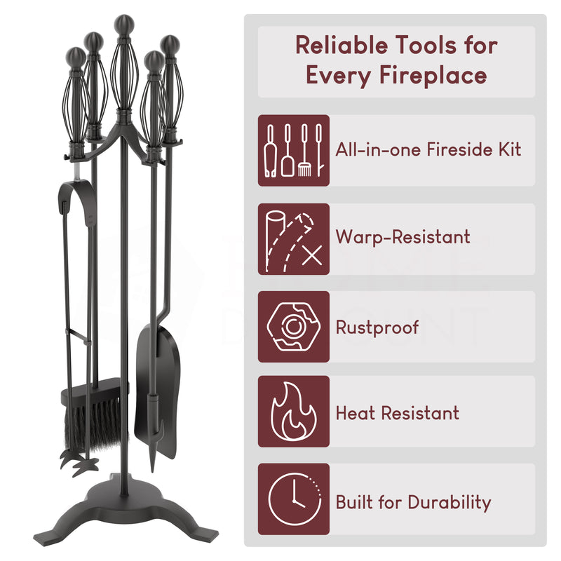 5-Piece Darton Companion Set - Black