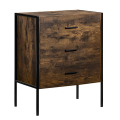 Brooklyn 3-Drawer Chest - Dark Wood