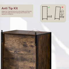 Brooklyn 3-Drawer Chest - Dark Wood