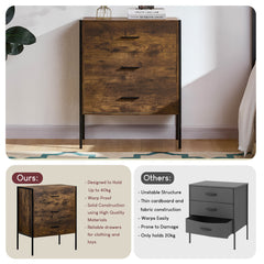 Brooklyn 3-Drawer Chest - Dark Wood