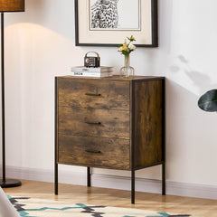Brooklyn 3-Drawer Chest - Dark Wood