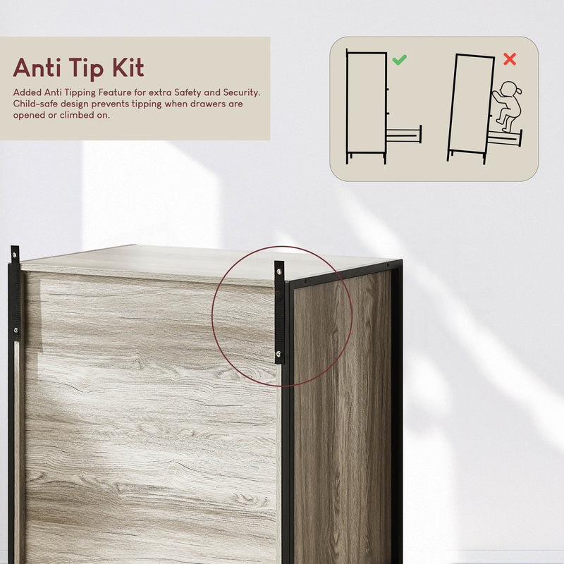 Brooklyn 3-Drawer Chest - Grey