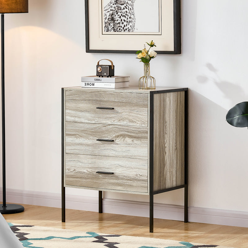 Brooklyn 3-Drawer Chest - Grey