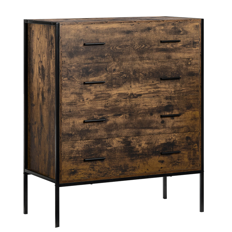 Brooklyn 4-Drawer Chest - Dark Wood