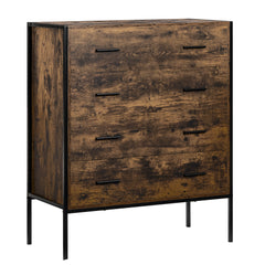 Brooklyn 4-Drawer Chest - Dark Wood