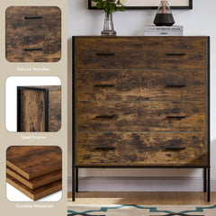 Brooklyn 4-Drawer Chest - Dark Wood