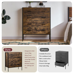 Brooklyn 4-Drawer Chest - Dark Wood
