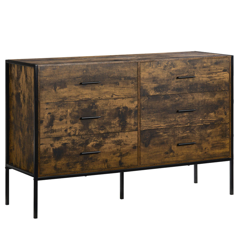 Brooklyn 6-Drawer Chest - Dark Wood
