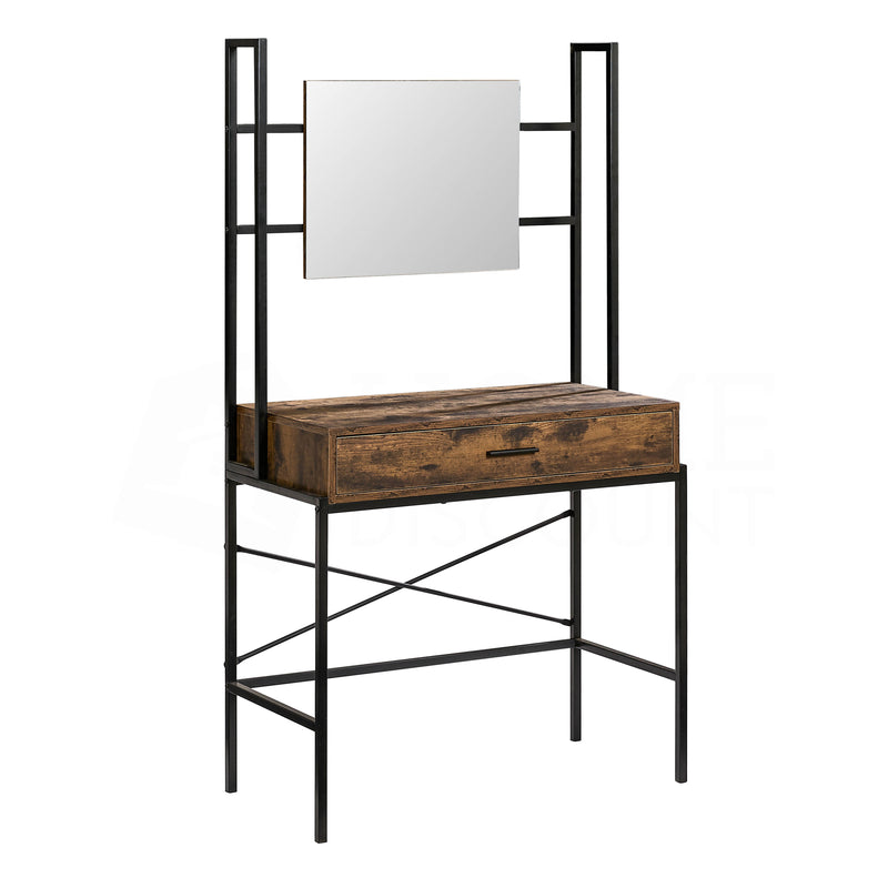 Brooklyn 1-Drawer Dressing Table - Dark Wood