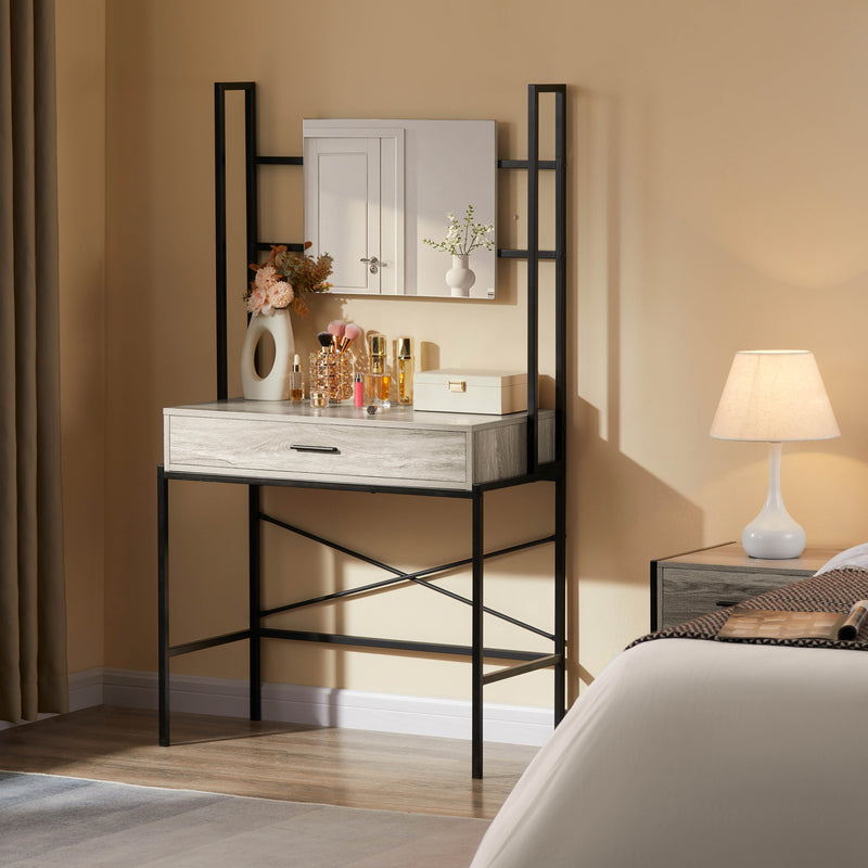 Brooklyn 1-Drawer Dressing Table - Grey