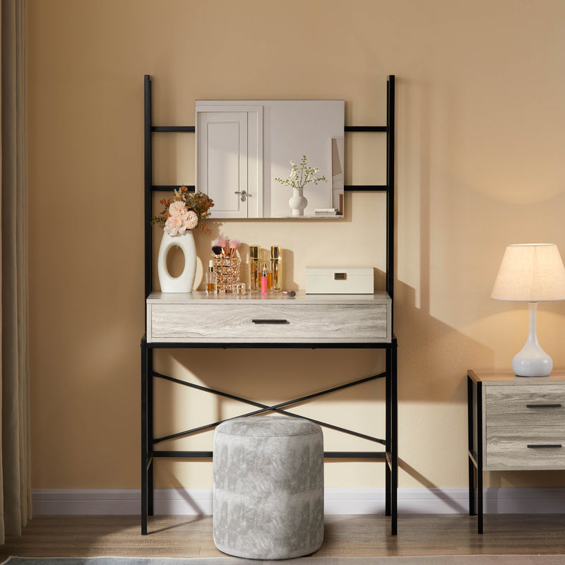 Brooklyn 1-Drawer Dressing Table - Grey