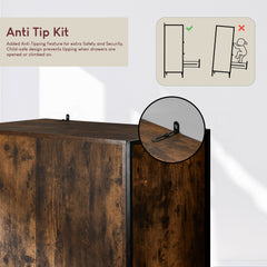 Brooklyn 2-Door Wardrobe - Dark Wood