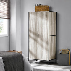 Brooklyn 2-Door Wardrobe - Grey