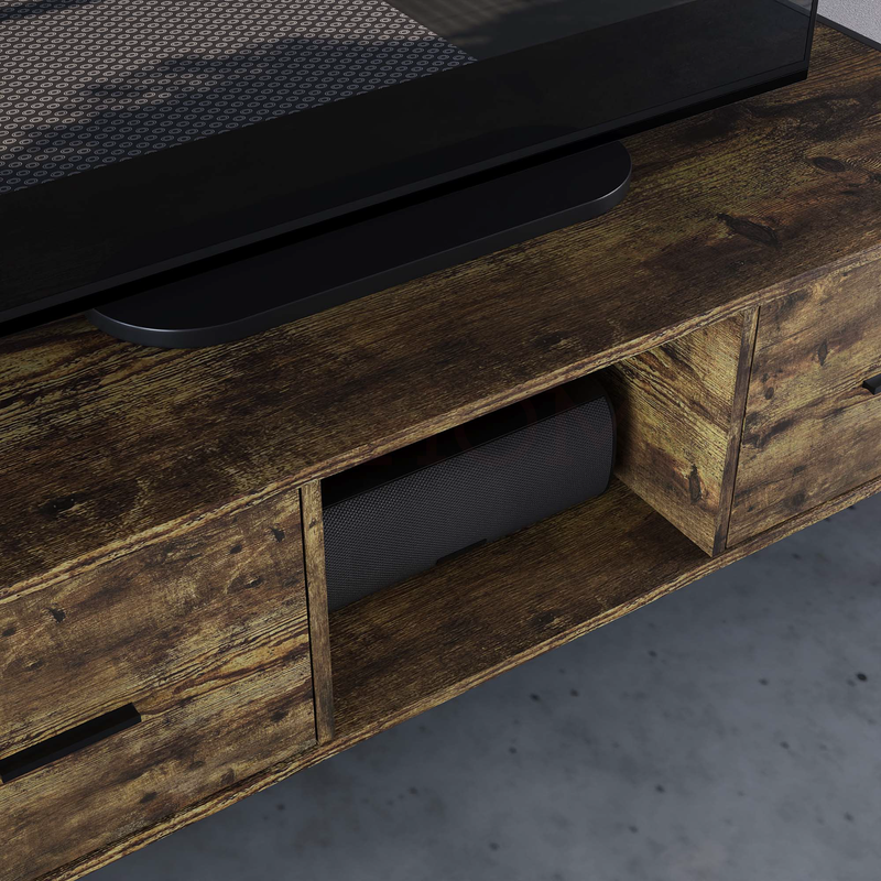 Brooklyn 2-Drawer TV Unit - Dark Wood