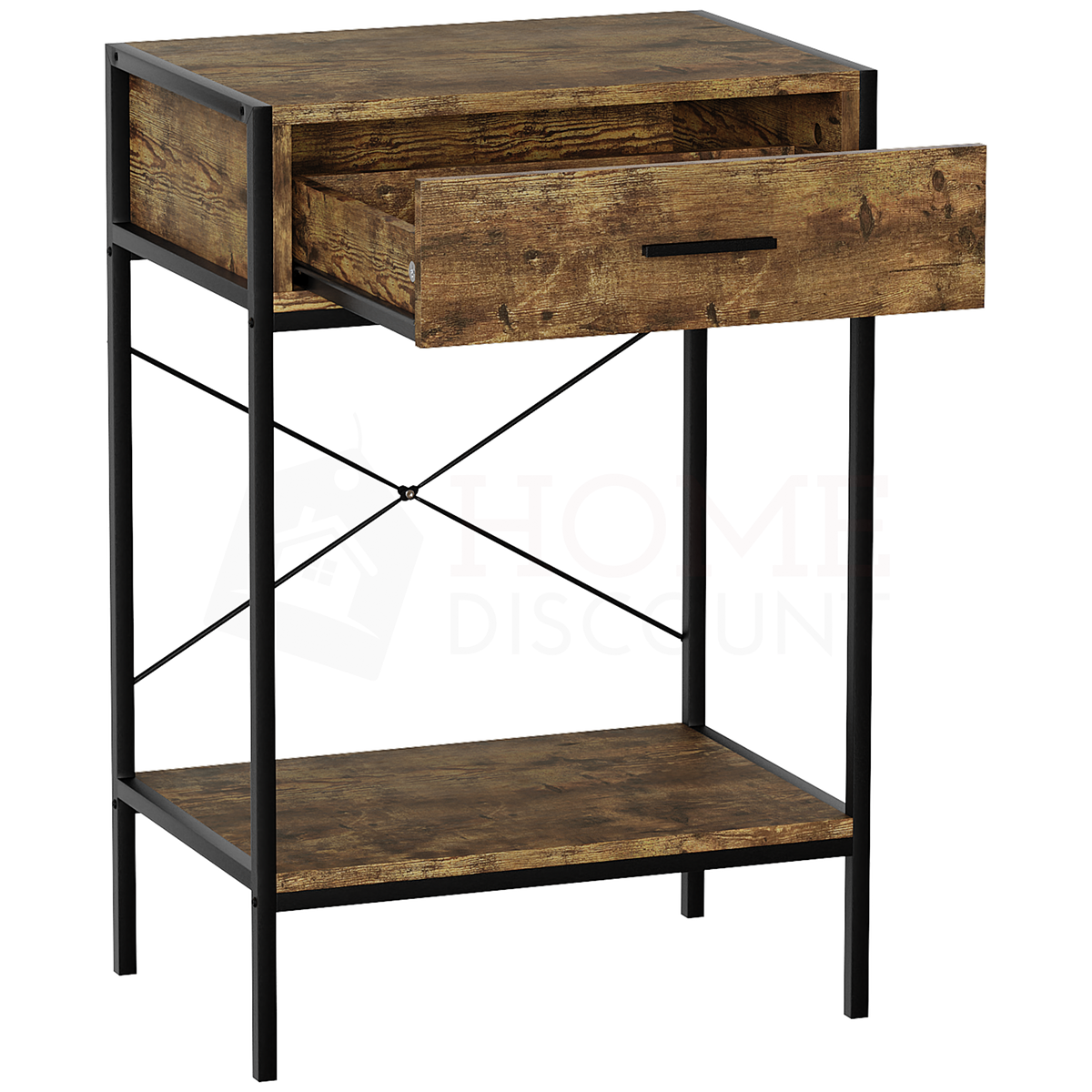 Brooklyn 1-Drawer Console Table - Dark Wood