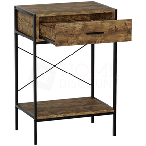 Brooklyn 1-Drawer Console Table - Dark Wood