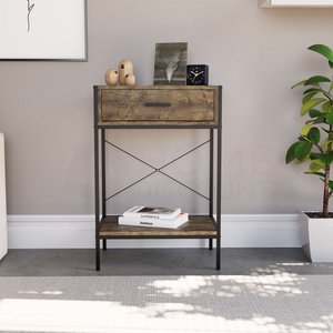 Brooklyn 1-Drawer Console Table - Dark Wood