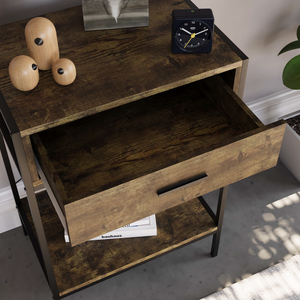 Brooklyn 1-Drawer Console Table - Dark Wood