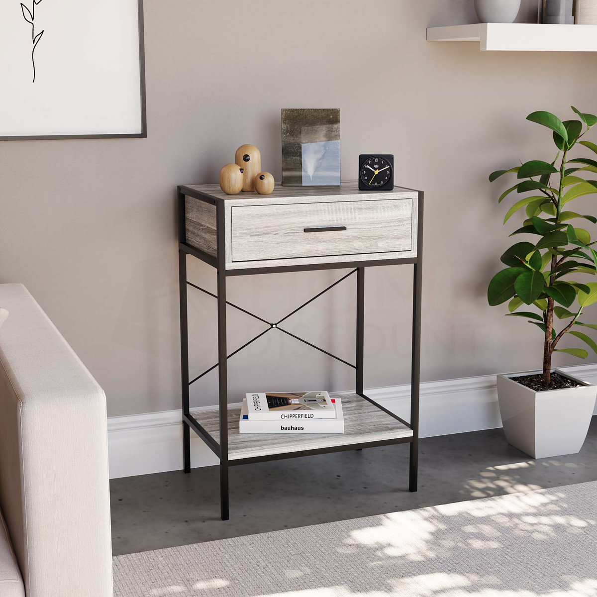 Brooklyn 1-Drawer Console Table - Grey