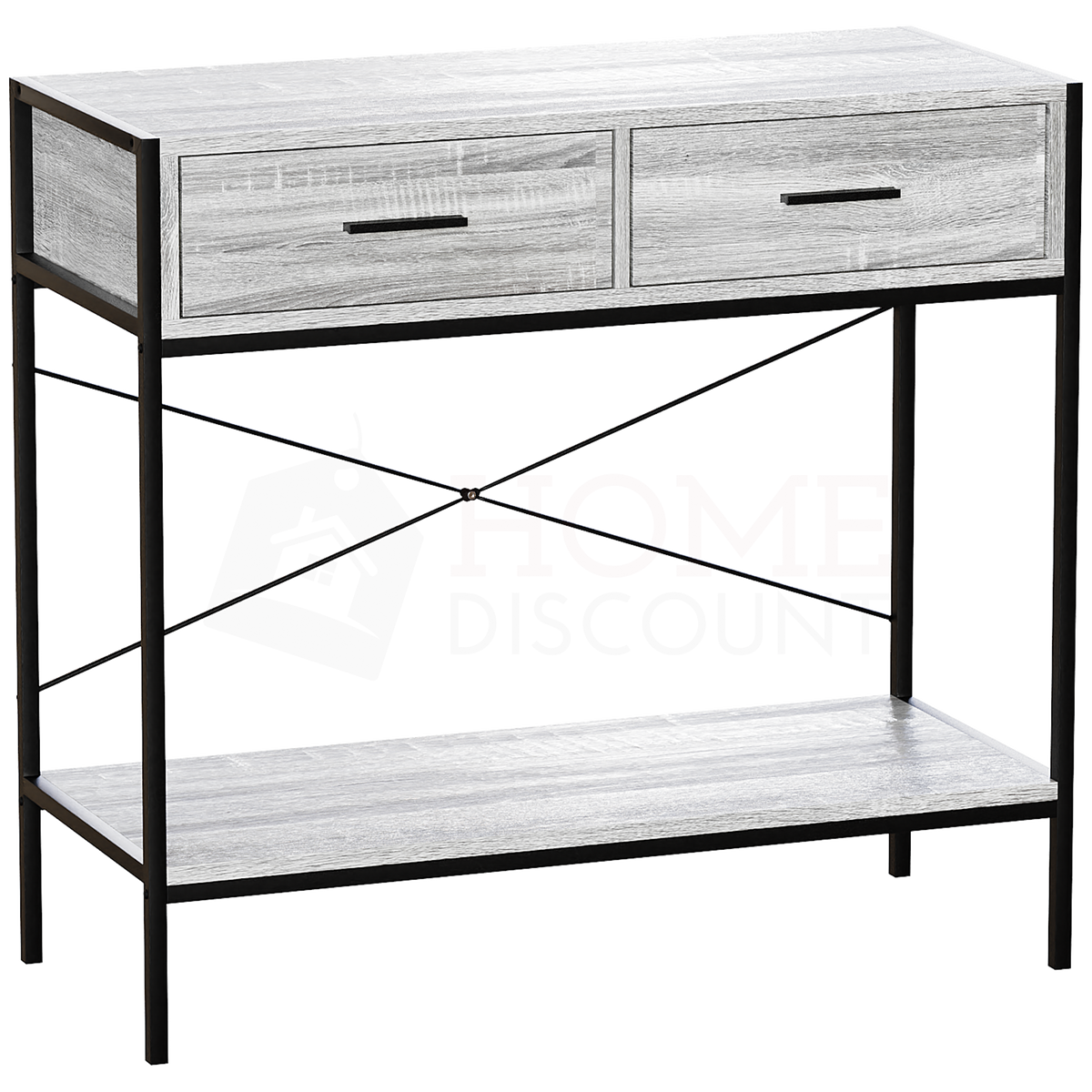 Brooklyn 2-Drawer Console Table - Grey