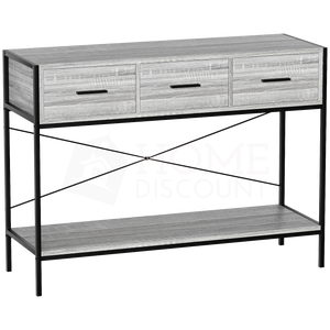 Brooklyn 3-Drawer Console Table - Grey