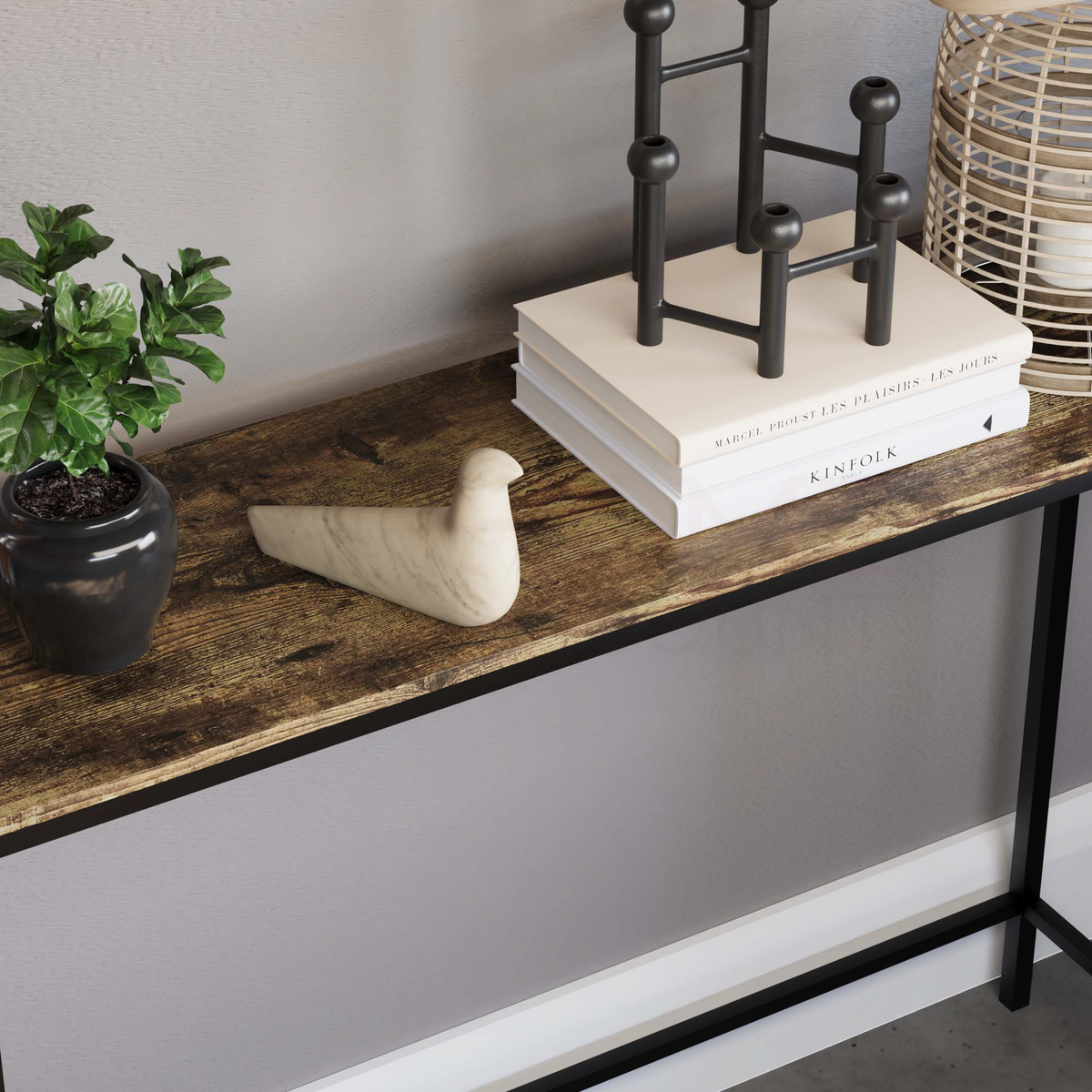 Brooklyn Console Table - Dark Wood