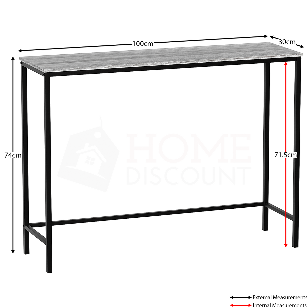 Brooklyn Console Table - Grey