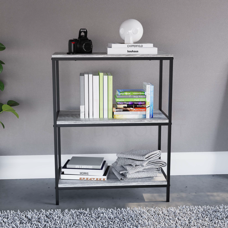 Brooklyn 3 Tier Bookcase, Grey