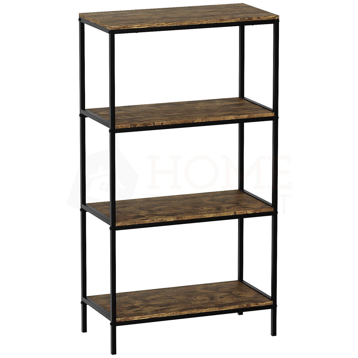 Brooklyn 4-Tier Bookcase - Dark Wood