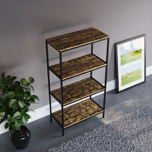 Brooklyn 4-Tier Bookcase - Dark Wood