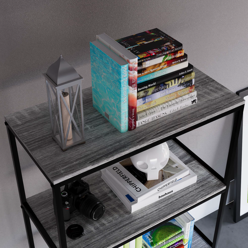 Brooklyn 4-Tier Bookcase - Grey