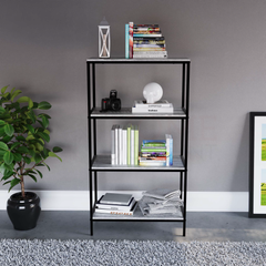 Brooklyn 4-Tier Bookcase - Grey