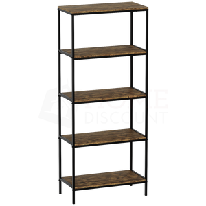 Brooklyn 5-Tier Bookcase - Dark Wood