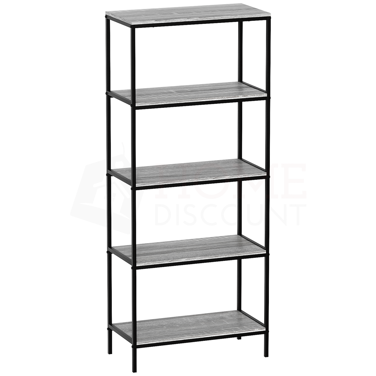 Brooklyn 5-Tier Bookcase - Grey