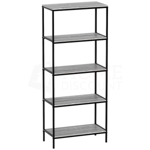 Brooklyn 5-Tier Bookcase - Grey