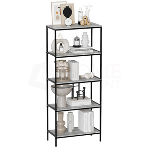 Brooklyn 5-Tier Bookcase - Grey