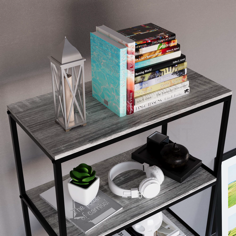 Brooklyn 5 Tier Bookcase, Grey