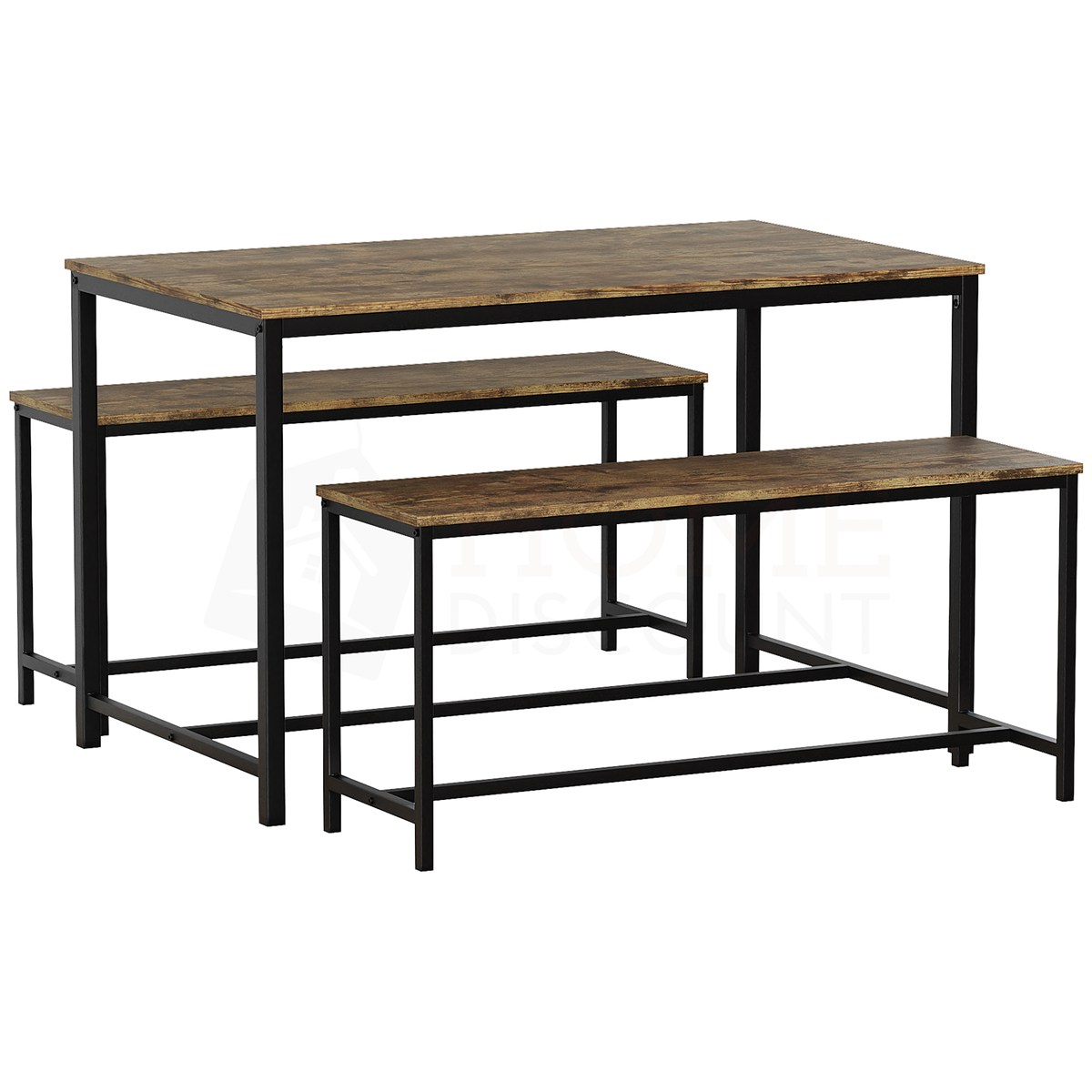 Brooklyn 4-Seater Dining Set - Dark Wood