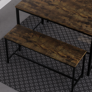 Brooklyn 4-Seater Dining Set - Dark Wood