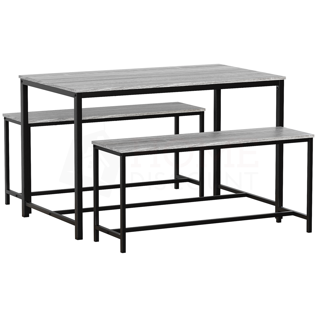 Brooklyn 4-Seater Dining Set - Grey
