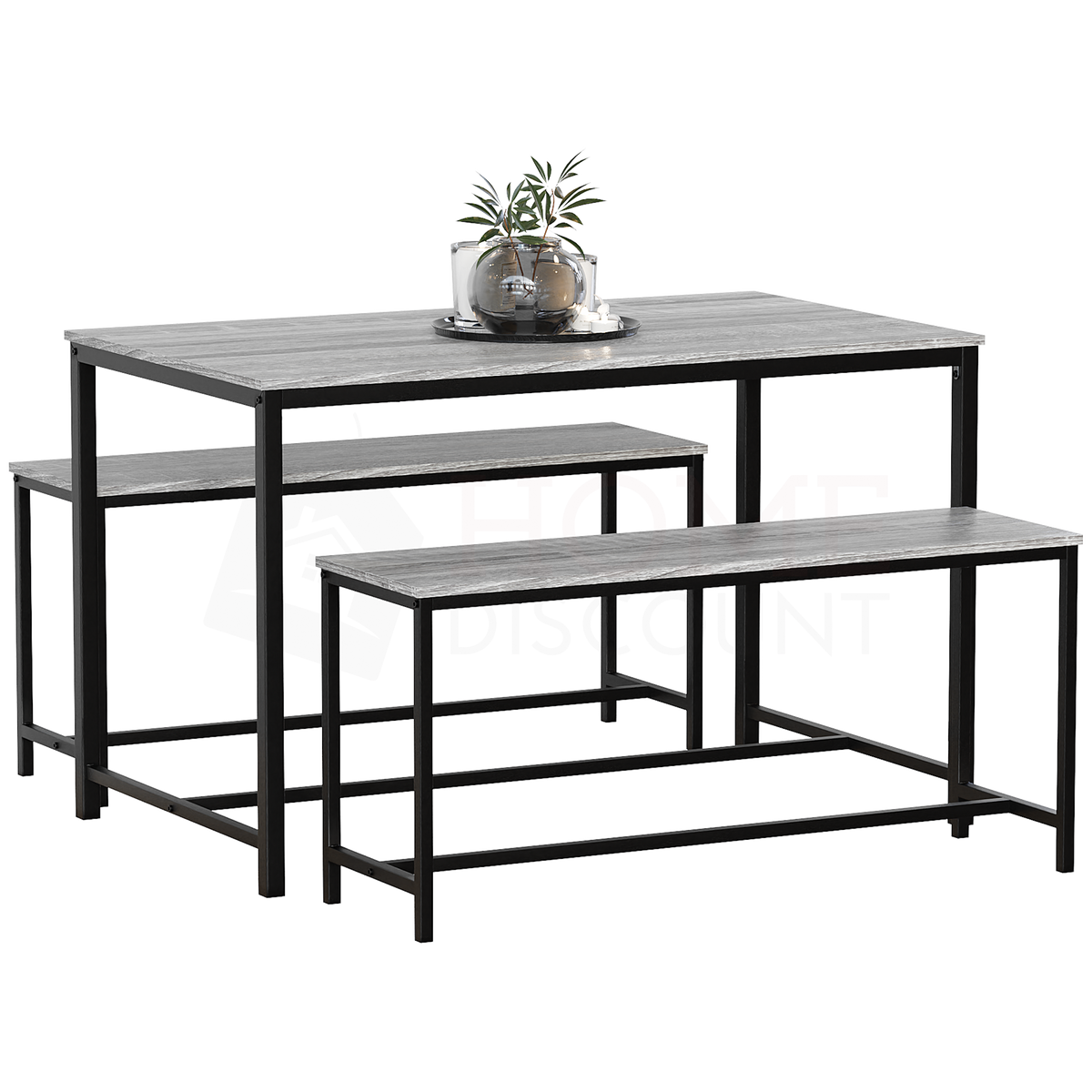 Brooklyn 4-Seater Dining Set - Grey
