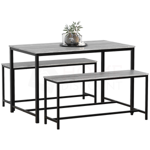 Brooklyn 4-Seater Dining Set - Grey