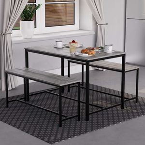 Brooklyn 4-Seater Dining Set - Grey