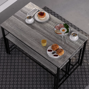 Brooklyn 4-Seater Dining Set - Grey
